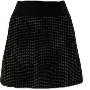 Theory/ Tweed Mini skirt/ Wool blend/ Zippered/ Black & white/ Size US 4